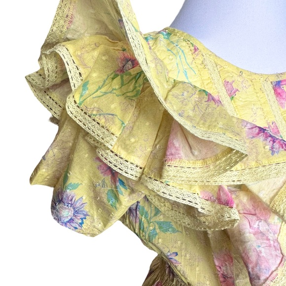 NWT LoveShackFancy Natasha Dress in Bright Azalea | Yellow Cottagecore | XS/S - Picture 9 of 16